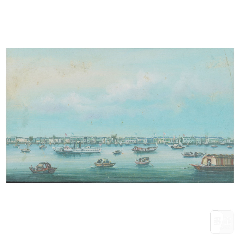中國畫家 十九世紀 廣州十三行 水粉紙本 鏡框 | CHINESE ARTIST (19TH CENTURY) - 图3